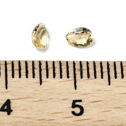 ファセット天然シトリンカボション  後ろ向き  涙の形  4x3x2mm&nbsp;G-I295-05C-15A-11