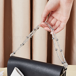 アクリルビーズチェーンバッグハンドル  スプリングゲートリング付き  バッグ交換用アクセサリー用  透明  2cm&nbsp;FIND-WH0128-78