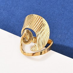 女性用304ステンレススチールカフオープンリング  ゴールドカラー  26mm  内径：19mm&nbsp;RJEW-H255-01G-05