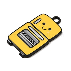 合金エナメルチャーム  ロースターチャーム  ブラック  ゴールド  39.5x22.5x3mm  穴：3.5mm&nbsp;AL-CBACD7D-02E