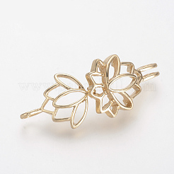合金アロマペンダント  ケージペンダント  花  ゴールドカラー  25x17.5x10.5mm  穴：3.5x4.5mm  インナー対策：11.5x14mm&nbsp;PALLOY-S062-40G