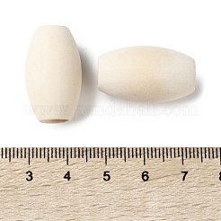 木製ヨーロッパビーズ  大穴ビーズ  バレル  パパイヤホイップ  24.5x14.5mm  穴：5.5mm&nbsp;WOOD-A029-02