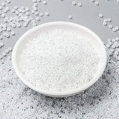 MIYUKIラウンドロカイユビーズ  日本製シードビーズ  （rr511)クリスタルセイロン  8/0  3mm  穴：1mm  約422~455PCS /ボトル  10 G /ボトル&nbsp;SEED-JP0009-RR0511