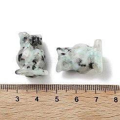 天然ゴマジャスパー彫刻人形  ホームオフィスのデスクトップ装飾用  フクロウ  15.5~18.5x13~15x22~24mm&nbsp;DJEW-L023-G16