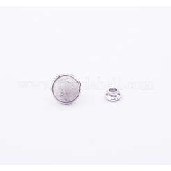 ターコイズリベットスタッド  ステンレスとアルミニウムのパーツ  財布用  バッグ  ブーツ  革工芸装飾  プラチナ  乳白色  8mm&nbsp;FIND-WH0012-A-07