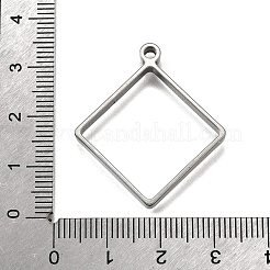 304ステンレスペンダント  菱形  32.5x29x3mm  穴：2mm&nbsp;STAS-S181-01P-K