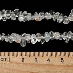 天然水晶チップビーズ連売り  ロッククリスタルビーズ  5~8x5~8mm  穴：1mm  約31.5インチ&nbsp;X-G-M205-01A