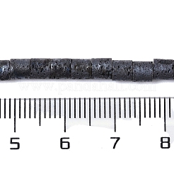 艶消し天然溶岩石ビーズ連売り  コラム  4x4mm  穴：1mm  約100個/連  15.94''（40.5センチメートル）&nbsp;G-E618-02B