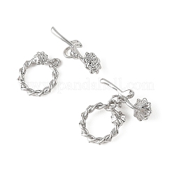 シェグレース真鍮マンテル  花バラ  カドミウムフリーと鉛フリー＆ニッケルフリー  プラチナ  17x15x2mm  穴：1.2mm&nbsp;XGRQ5S100-850-P