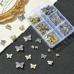 91個 6スタイル チベットスタイル 合金 バタフライビーズ  ミックスカラー  5~15x6~15x3~5mm  穴：1.2mm&nbsp;FIND-YW0004-92
