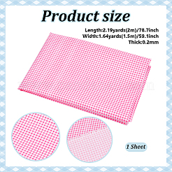 タータンポリエステル生地  服装アクセサリー  ショッキングピンク  2000x1500x0.2mm&nbsp;DIY-WH0816-561D