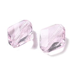 K9ガラス  模造オーストリアクリスタルビーズ  多面カット  菱形  アザミ  10x8x4mm  穴：1.4mm&nbsp;GLAA-R001-01M