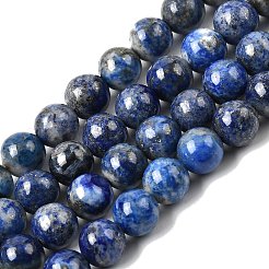 天然石ラピスラズリビーズ連売り  グレードAB  ラウンド  8~8.5mm  穴：0.8mm  約48~49個/連  15.35~15.55''（39~39.5センチメートル）&nbsp;G-G344-A09-8mm