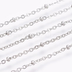 変色しにくい304ステンレススチールアズキチェーンアンクレット  ステンレス鋼色  9-1/4インチ（23.5cm）  1.7mm&nbsp;LS-AJEW-P069-01P