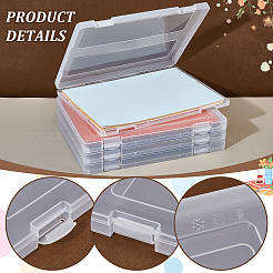 A4長方形プラスチックファイル収納ボックス  データのファイルホルダー  アーカイブとテストペーパー  ホワイト  240x318x24.5mm  内径：237x315mm&nbsp;CON-WH0110-73