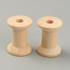 ワイヤーのための木製の空のスプール  スレッドボビン  バリーウッド  3x2.15cm&nbsp;TOOL-WH0125-53C