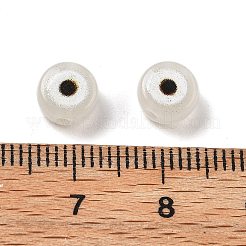 不透明なアクリルビーズ  蓄光ビーズ  ナザールボンジュウ  暗闇で光る  ナザールボンジュウ  7x4mm  穴：1.5mm&nbsp;LACR-D282-02A