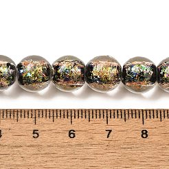 手作りの二色性箔ガラスビーズ連売り  ラウンド  ミスティローズ  10.5mm  穴：1.4mm  約40個/連  15.16''（38.5センチメートル）&nbsp;DICH-U001-05F