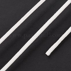 45m フェイクスエードコード  フェイクレース  ホワイト  2~2.5x1.5~2mm  約50ヤード（45m）/ロール&nbsp;LW-M003-01