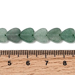 天然石グリーンアベンチュリンビーズ連売り  ハート  8x8x2.5mm  穴：0.6mm  約50個/連  14.88''~15.12''（37.8~38.4センチメートル）&nbsp;G-M403-A14-03