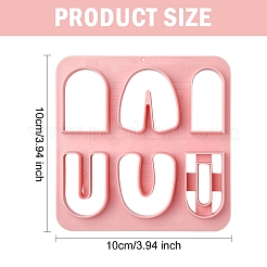 腹筋クッキーカッター  スクエア/カイト/ティアドロップ  ピンク  100x120mm&nbsp;BAKE-YW0001-009