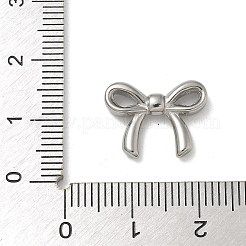 304ステンレススチールコネクターチャーム  ちょう結びリンク  ステンレス鋼色  12x16x3mm  穴：2.5x1.5mm&nbsp;STAS-S131-20P