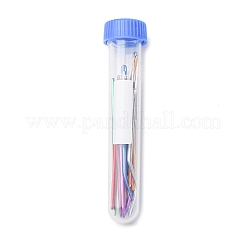編み針セット  アルミ製ビッグアイ針を含む  ミックスカラー  100x15mm&nbsp;PW-WG3AD58-02