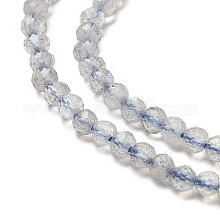 天然石ラブラドライトビーズ連売り  ラウンド  多面カット  2mm  穴：0.5mm  約190個/連  14.96''（38センチメートル）&nbsp;G-RM241221-A10