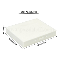 プラスチック製顕微鏡スライド収納ボックス1個  長方形  ベージュ  20x16.5x3.2cm&nbsp;CON-OC0001-39