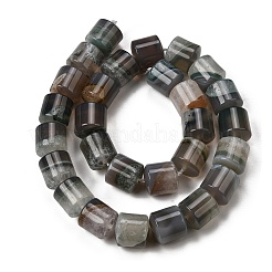 天然石瑪瑙ビーズ連売り  ドラム  グレー  14~14.5x13.5~14.5mm  穴：1~1.2mm  約28個/連  15.55
