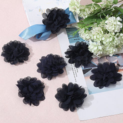 フェルトの毛を見つける  花  ヘアピン用  衣類  マリンブルー  66~70x23~24mm&nbsp;FIND-WH0139-324B-03