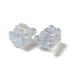 UVメッキレインボー虹色アクリルビーズ  クマの服を着た女の赤ちゃん  アザミ  17.5x16.5x14mm  穴：3.5mm&nbsp;LS-PACR-M002-01C