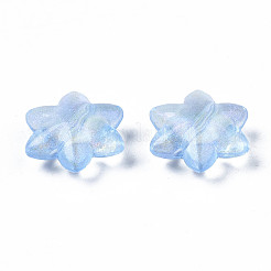 透明なアクリルビーズ  グリッターパウダー付き  スター  ミックスカラー  15x16.5x7mm  穴：1.4個/ 657グラム約500mm&nbsp;OACR-S028-136