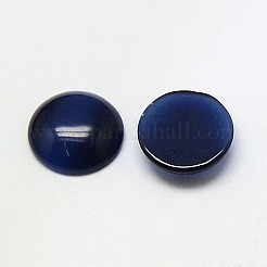 キャッツアイカボション  半円  ミッドナイトブルー  14x3mm&nbsp;X-CE-J002-14mm-30