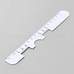 プラスチック PVC 瞳孔距離定規  ホワイト  17.8x2.2x0.1cm&nbsp;AJEW-WH0348-462
