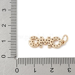真鍮製マイクロパヴェキュービックジルコニアペンダント  ゴールドカラー  丸カン付き  ああ、神様  21.5x7x2mm  穴：3.8mm&nbsp;LS-KK-Z107-15G-01