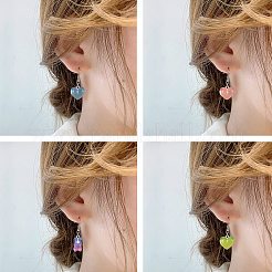 DIYペンダントセット  レジンハートペンダントとアロイハートチャーム付き  ccbプラスチックスターチャーム  ミックスカラー  11.5~16.5x9~17x3~9.5mm  穴：1.5~2mm  204個/セット&nbsp;sgDIY-SZ0001-14