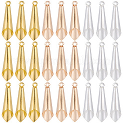 150本3色合金ペンダント  コーンチャーム  ミックスカラー  24.5x7.5x6.5mm  穴：1.4mm  50個/カラー&nbsp;FIND-SC0023-84