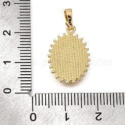 真鍮製のシェルペンダント  カドミウムフリー＆鉛フリー  聖母マリア  18KGP本金メッキ  19x13x2.2mm  穴：4x6.5mm&nbsp;KK-D328-01G-A