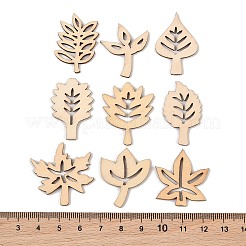 未完成の木製の切り抜き  葉  DIYクラフト用品  パパイヤホイップ  27.5~31x19~30x2.5mm  約50個/袋&nbsp;WD-CBACC5B-28