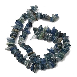天然カヤナイト/シアナイト/ジフェンチップビーズ連売り  5~14x4~10mm  穴：1mm  約15.5インチ〜16.1インチ&nbsp;G-E271-78