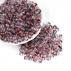 ベーキングペイント透明ガラスビーズ  ラウンド  ロージーブラウン  6mm  穴：1.2mm  約1607個/ポンド&nbsp;DGLA-T004-08A