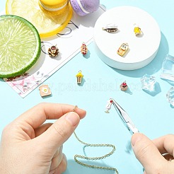 9個9スタイルアロイエナメルチャーム  ゴールドカラー  ミックスカラー  11.5~17x7~13.5x4~13.5mm  穴：1.2~4mm  1個/スタイル&nbsp;FIND-CJ0005-09