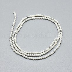 天然石ハウライトビーズ連売り  ラウンド  2~2.5mm  穴：0.5mm  約165~188個/連  15.35インチ（39cm）&nbsp;G-A177-04-24