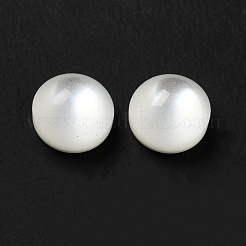 樹脂カボション  パールカラーの  模造キャットアイ  半円/ドーム  フローラルホワイト  5x3mm&nbsp;CRES-D003-09