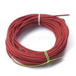 編組鋼線ロープコード  ファイヤーブリック  2x2mm  10 m /ロール&nbsp;TWIR-Z001-05