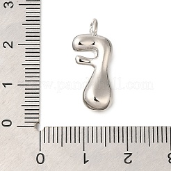 ラックメッキ真鍮チャーム  カドミウムフリー＆鉛フリー  文字a~zのチャーム  文字F  22.5x9.5x5mm  穴：3mm&nbsp;KK-I722-01P-F