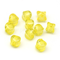 ナゲット透明アクリルビーズ  二層ビーズ  ミックスカラー  8~9x8~9x9~10mm  穴：2mm  約1160個/500g&nbsp;TACR-Q009-10mm-M