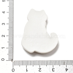オペーク樹脂カボション  猫  リネン  36x28x5mm&nbsp;CRES-I041-01E