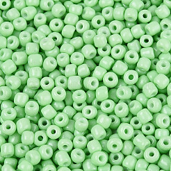 8/0ベーキングペイントガラスラウンドシードビーズ  アクアマリン  3~3.5x2mm  穴：1~1.2mm  約10000個/ポンド&nbsp;SEED-S036-01B-02